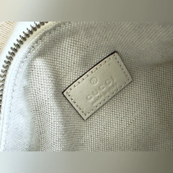 New Gucci Leather Blonde Small Cylinder Handbag / Barrel Bag - Picture 7 of 10